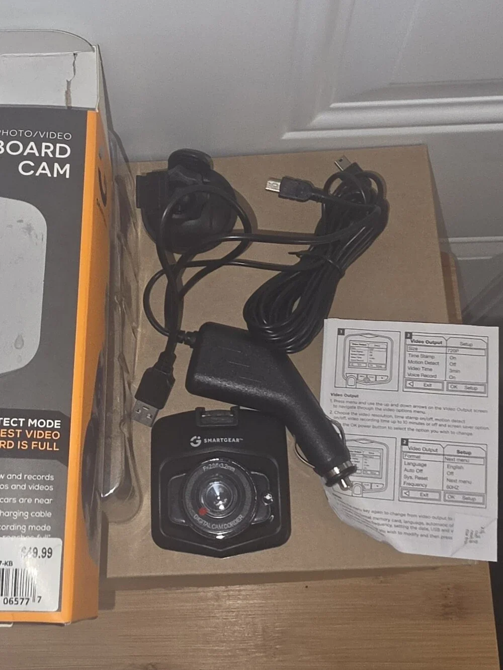 Black Dashboard/Board Cam Webcam with USB